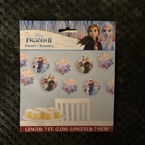 Disney Frozen II Party Banner - Purple and White